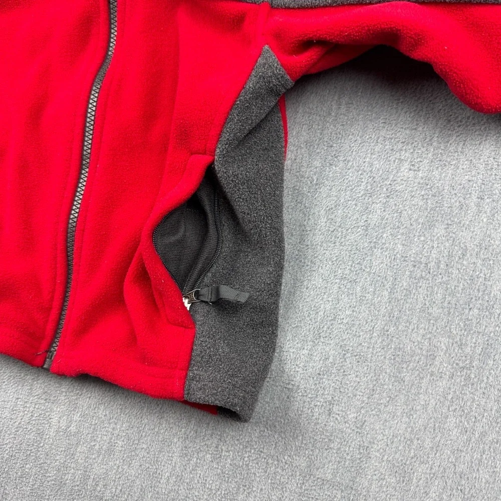 The North Face Jacket Toddler‎ Kids 3T Red Gray Fleece Full Zip Outdoor Gorpcore